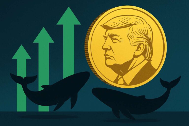 TRUMP koers stijgt: Whales slaan massaal in voor crypto diner
