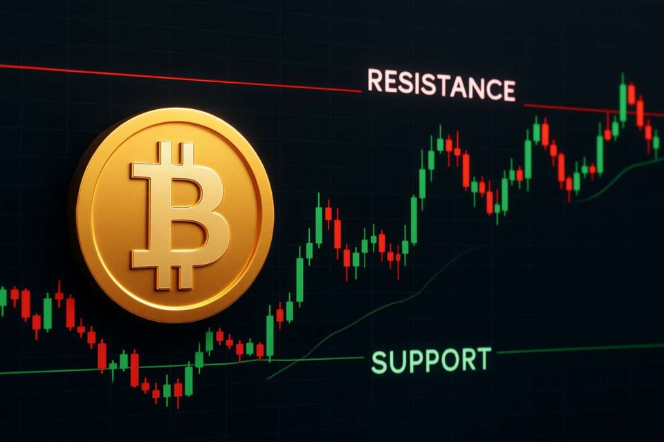 Bitcoin koers op scherp: dit zijn de steun- en weerstandsniveaus