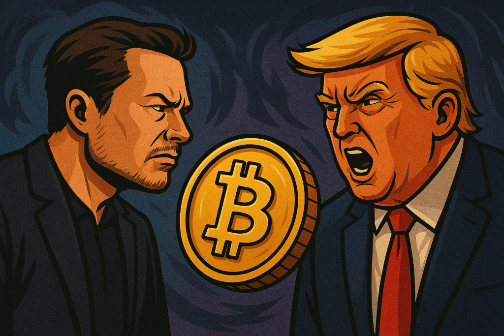 Cryptomarkt onder druk na ruzie tussen Musk en Trump