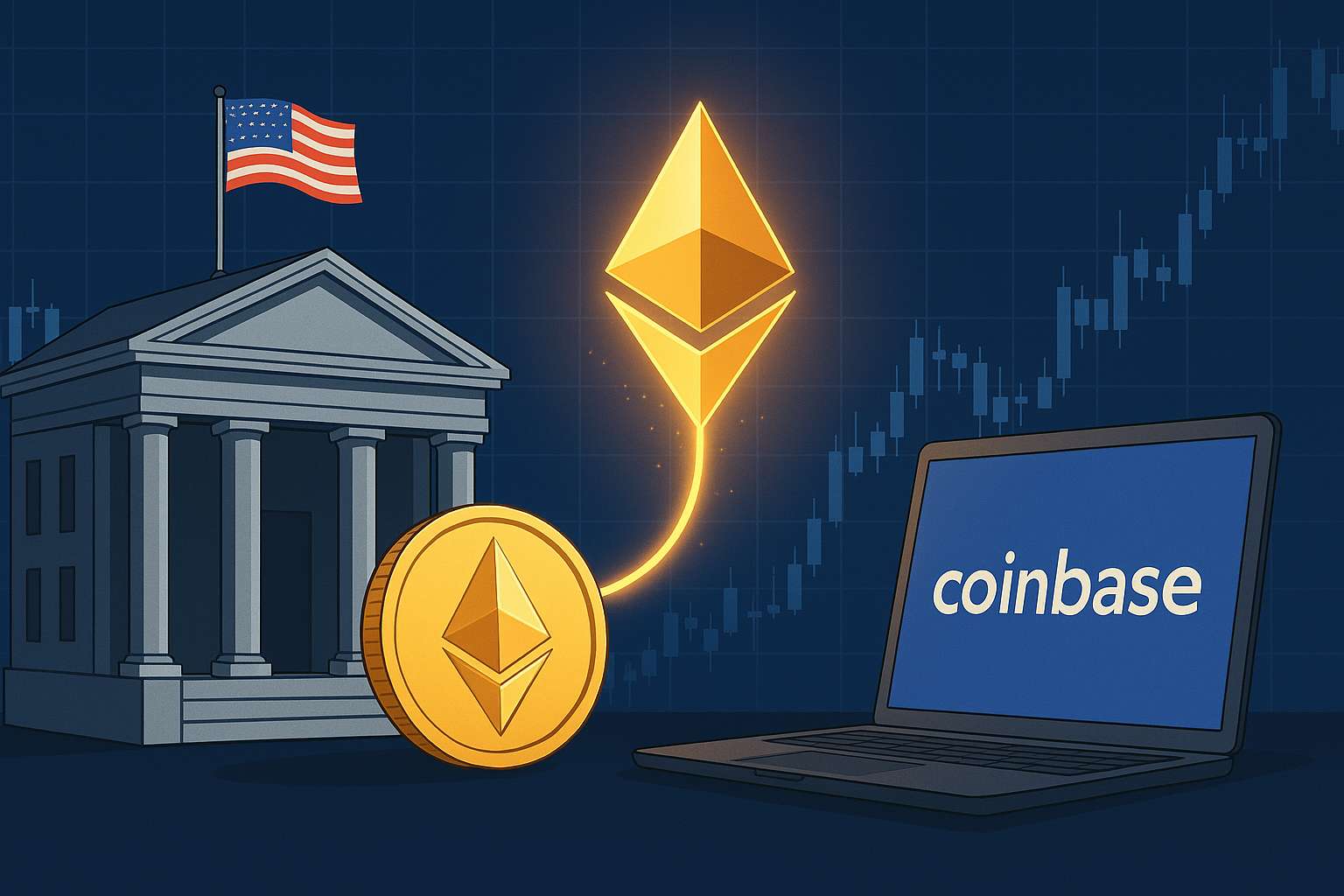Amerikaanse overheid verplaatst 86 Ethereum naar Coinbase