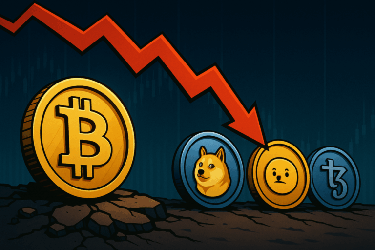 Bitcoin zakt richting kritisch niveau terwijl altcoins onder druk staan