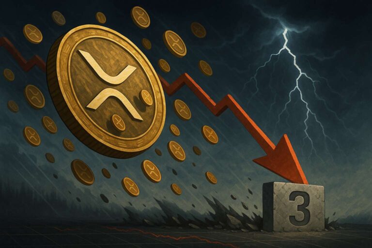 XRP koers crasht door $92M liquidaties, houdt $3 stand?
