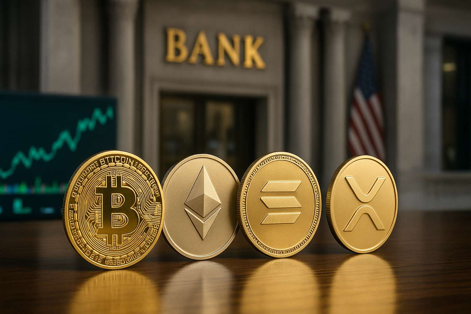 Amerikaanse banken mogen nu BTC, ETH, SOL en XRP houden