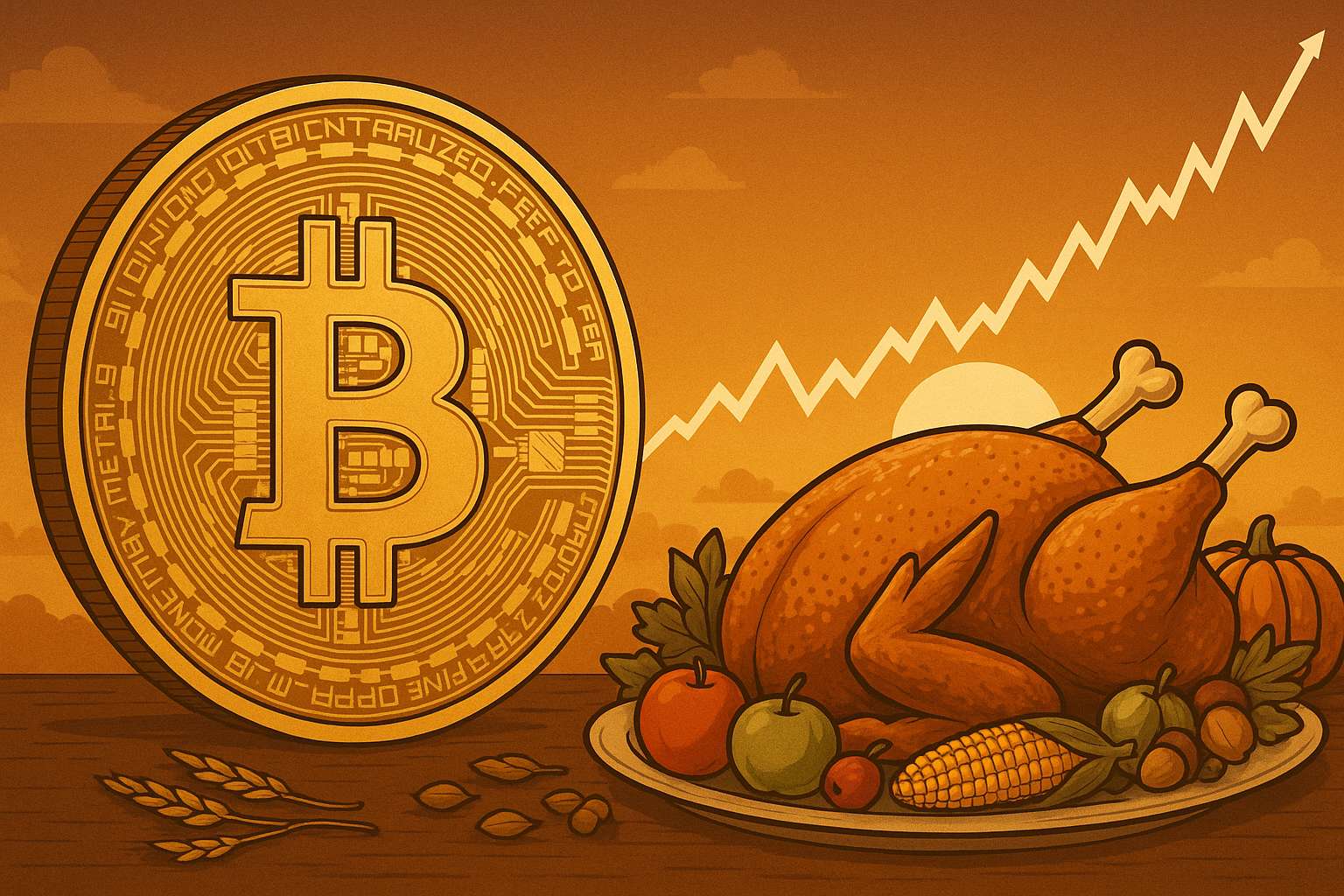 Bitcoin koers richting $95.000 op Thanksgiving?