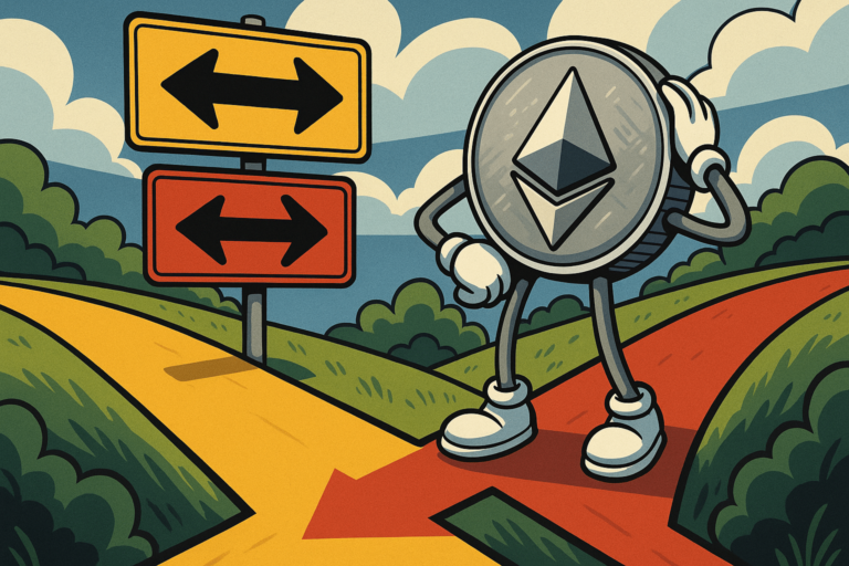 Ethereum beweegt op cruciale grens tussen herstel en nieuwe daling