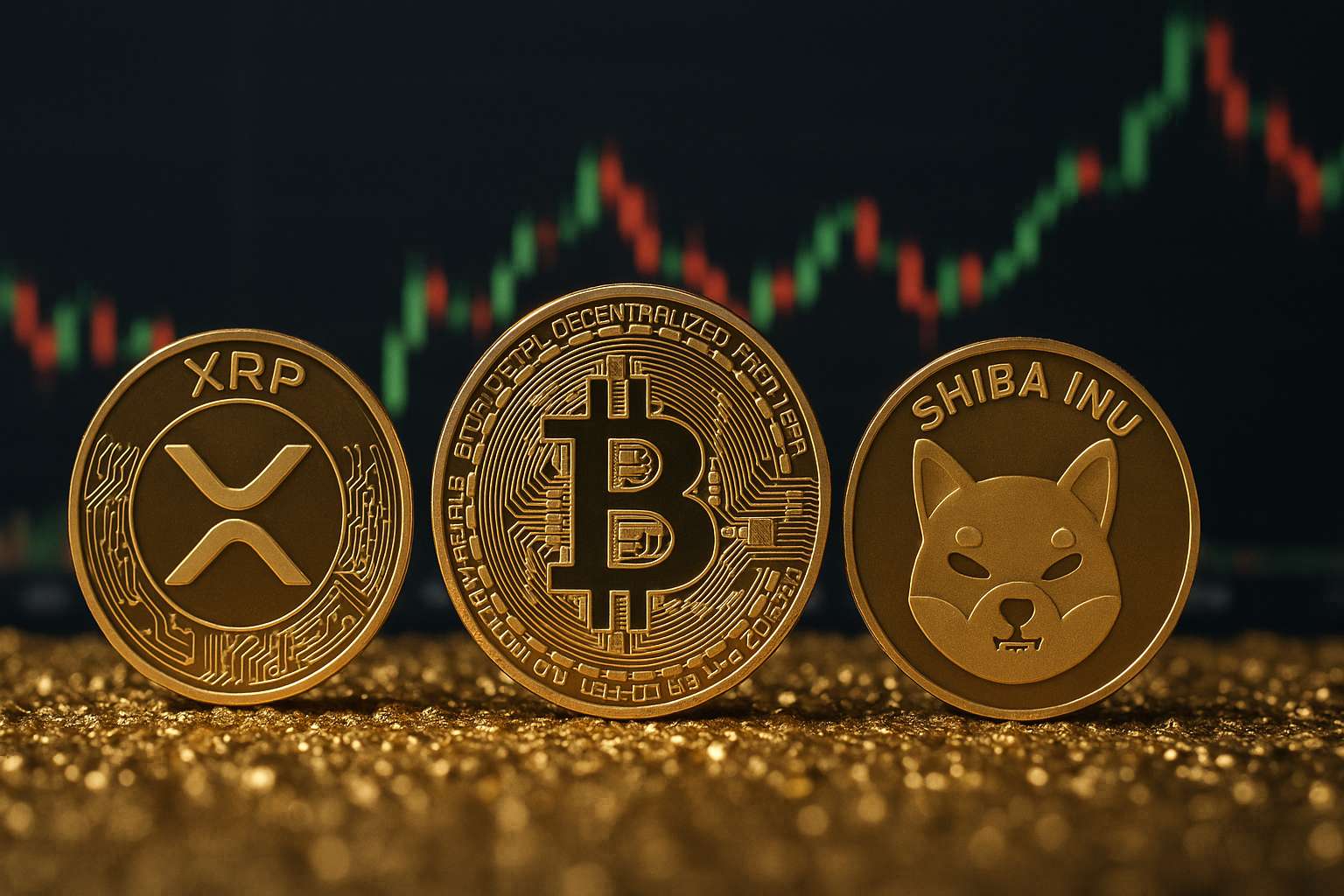 XRP en Bitcoin stijgen fors terwijl Shiba Inu blijft stabiliseren