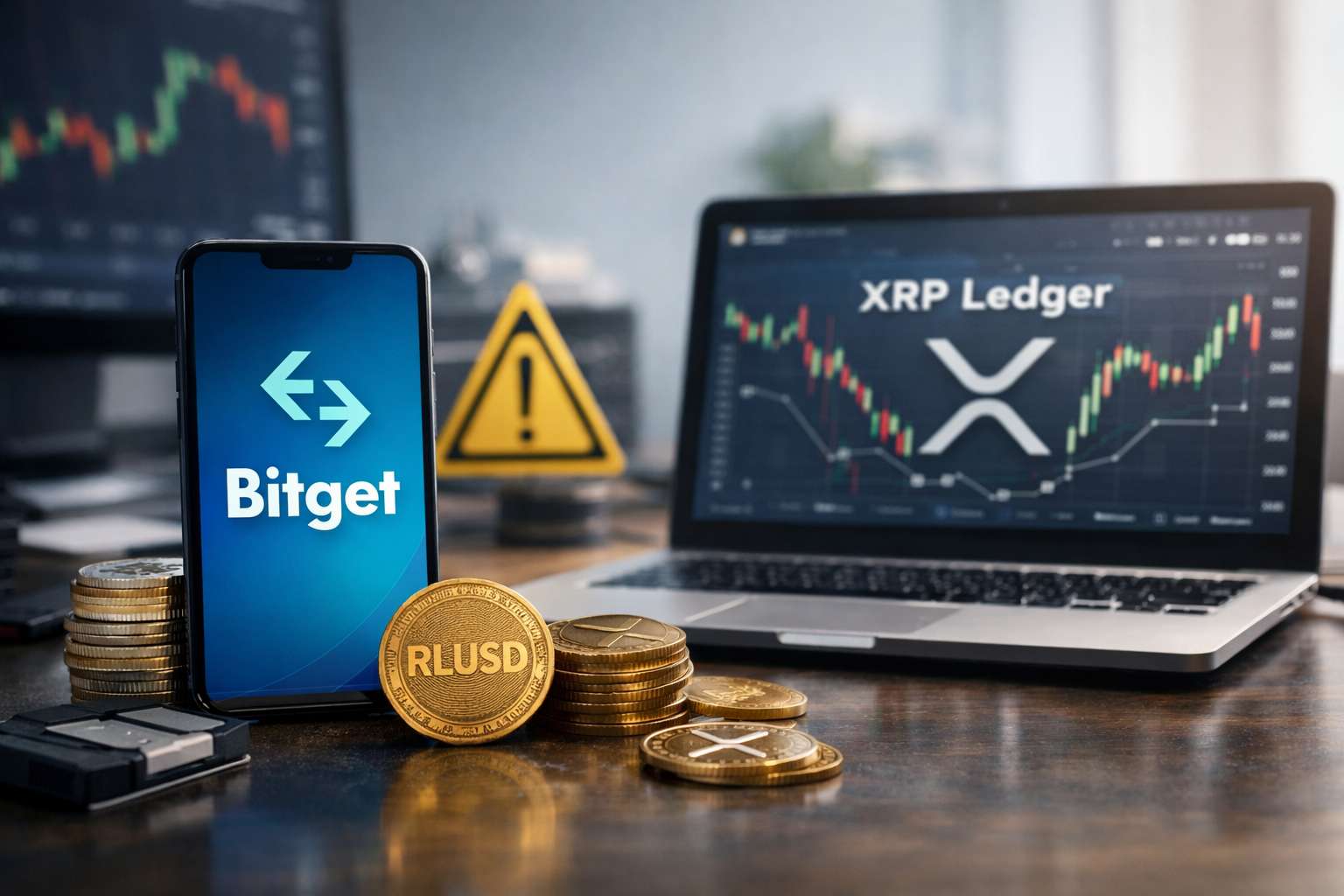 Bitget stopt plots RLUSD opnames op XRP Ledger