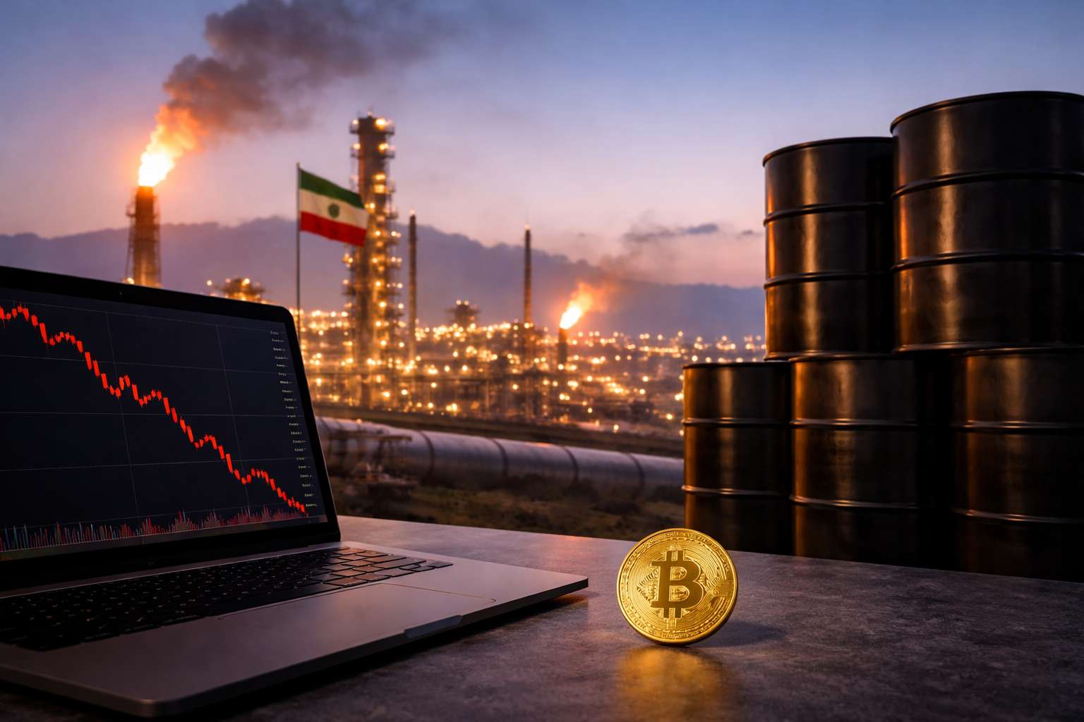 Bitcoin onder druk door stijgende olieprijs na aanvallen Iran