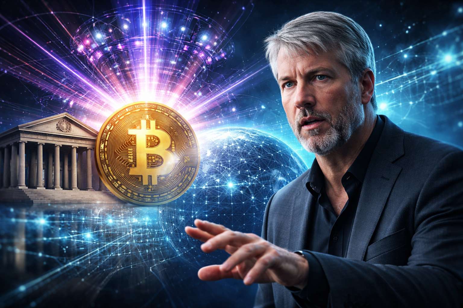 Saylor: quantumdreiging treft Bitcoin, banken en internet